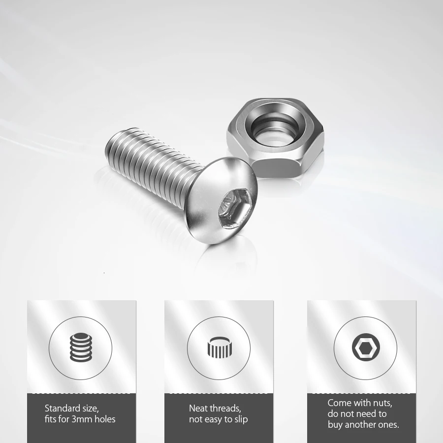 340 шт M3* 5-20 мм нержавеющая Шестигранная головная головка Винты Шестигранный болт гайка Ассортимент Комплект