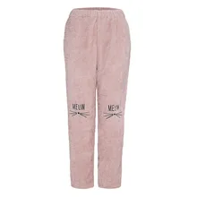 Брюки с принтом, длинные штаны для женщин, длинные штаны с графическим принтом, повседневные спортивные Леггинсы, Зимние флисовые леггинсы, штаны с вышивкой кошки