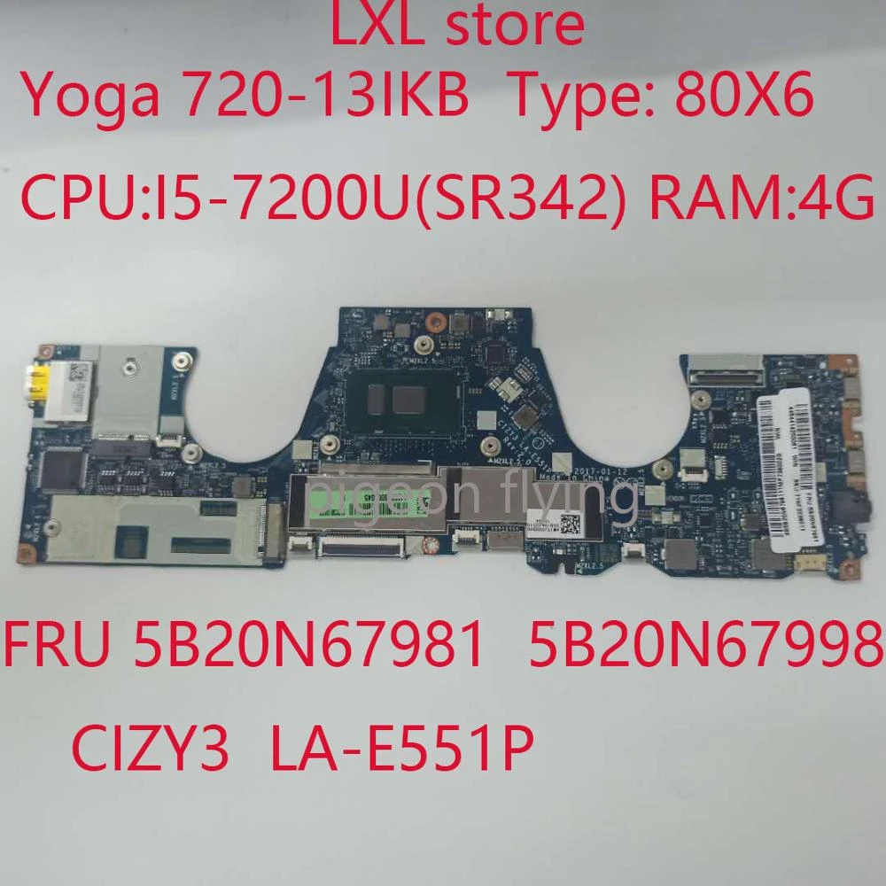 best budget gaming pc motherboard Yoga 720-13IKB motherboard mainboard for lenovo ideapad 80X6 CIZY3 LA-E551P I5-7200 4GB FRU 5B20N67981 5B20N67998 100% test OK motherboard