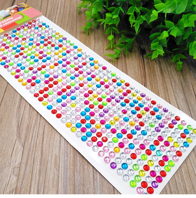 Children DIY Diamond Painting Man-made Diamond round Diamond Square Crystal Acrylic Crystal Diamond Sticker Car Mobile Phone Dec