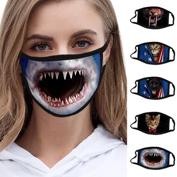 

Face Mask Teeth Funny Unisex Windbreak Seamless Outdoor Cartoon Expression Riding Quick-drying Keep Masks for germ protection