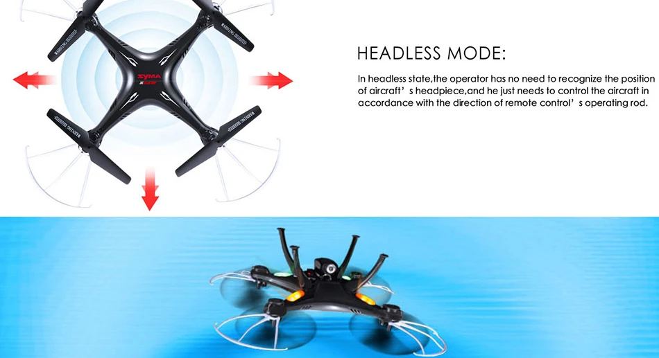 SYMA X5SW 2,4G 6-осевой Дрон Квадрокоптер с дистанционным управлением с HD Камера «Безголовый» режим в режиме реального времени передача видео и фотографий р/у вертолет Квадрокоптер игрушки