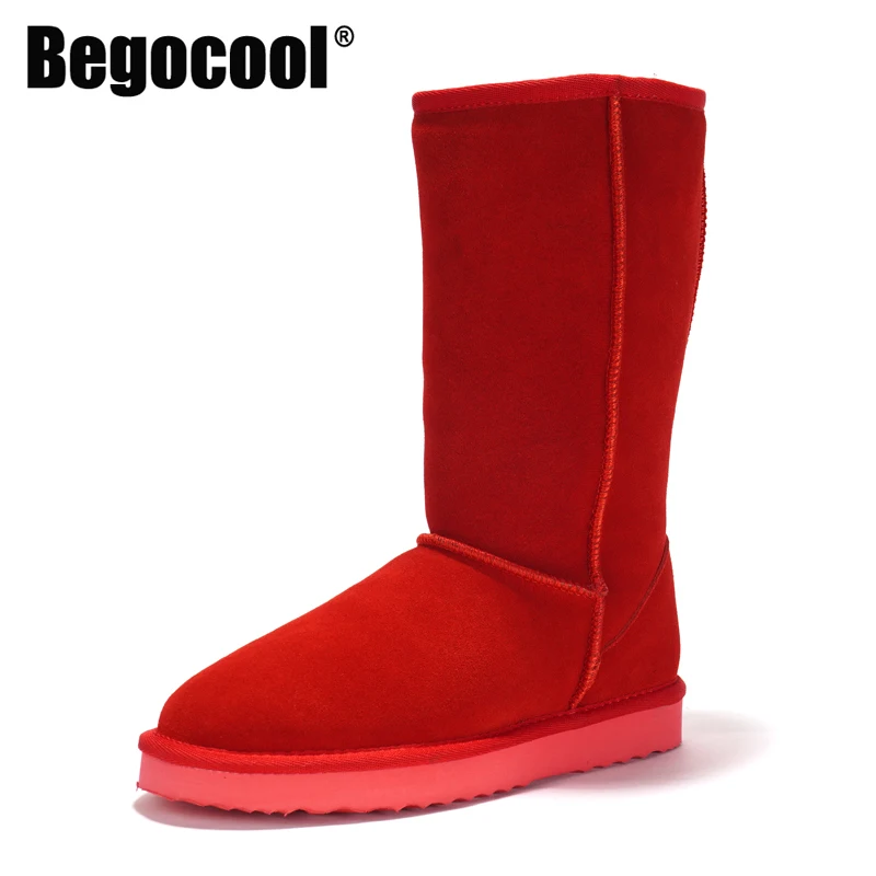 Begocool зимние сапоги для женщин из натуральной коровьей замши классические