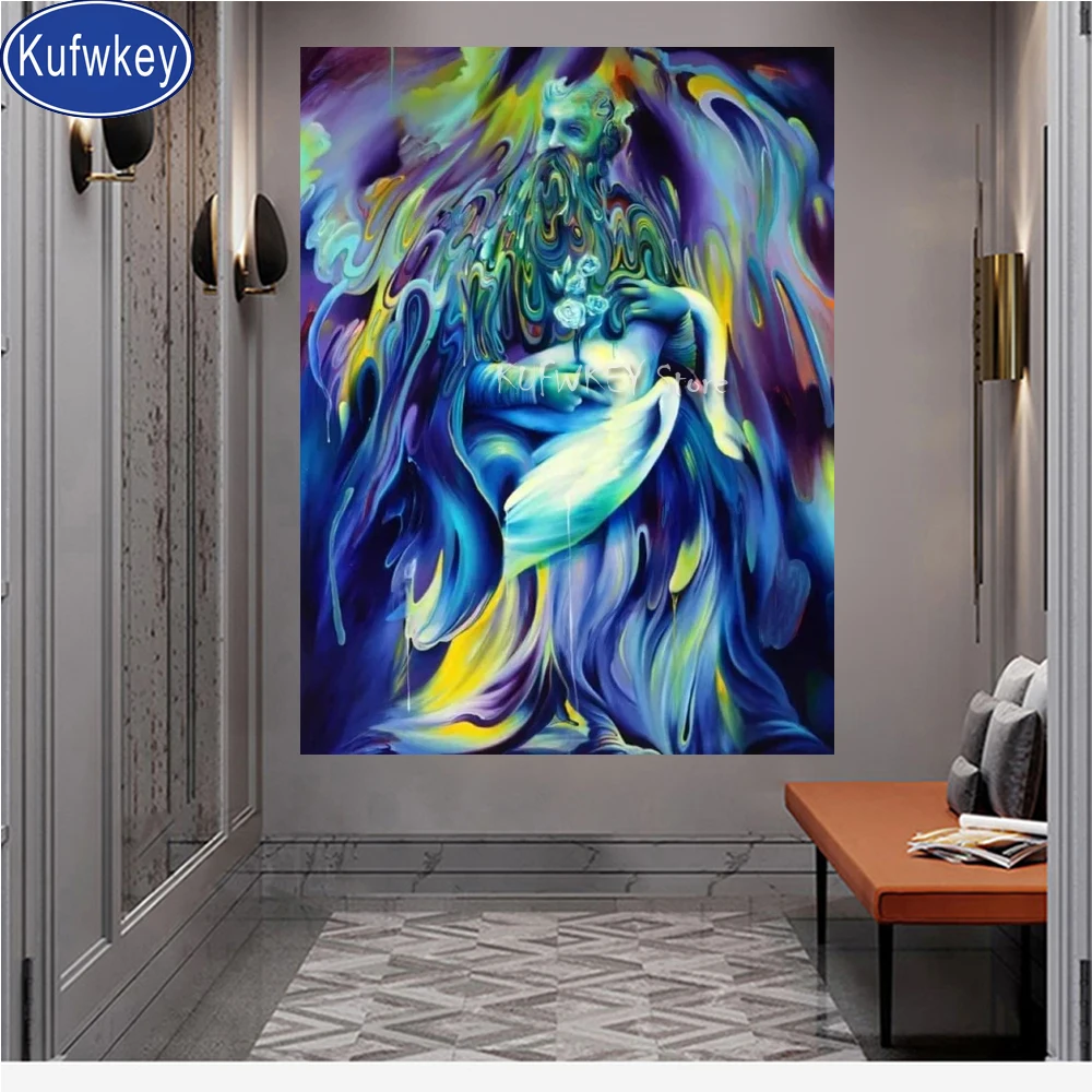 Contemporary surrealism diamond painting abstract 5d mazayka embroidery crystal 3d full square round decor | Дом и сад