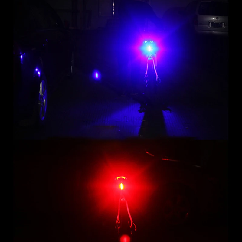 Waterproof Riding Rear Light LED USB Rechargeable Mountain Bike Cycling Light Bicycle Accessories Caution Light Practical Tool