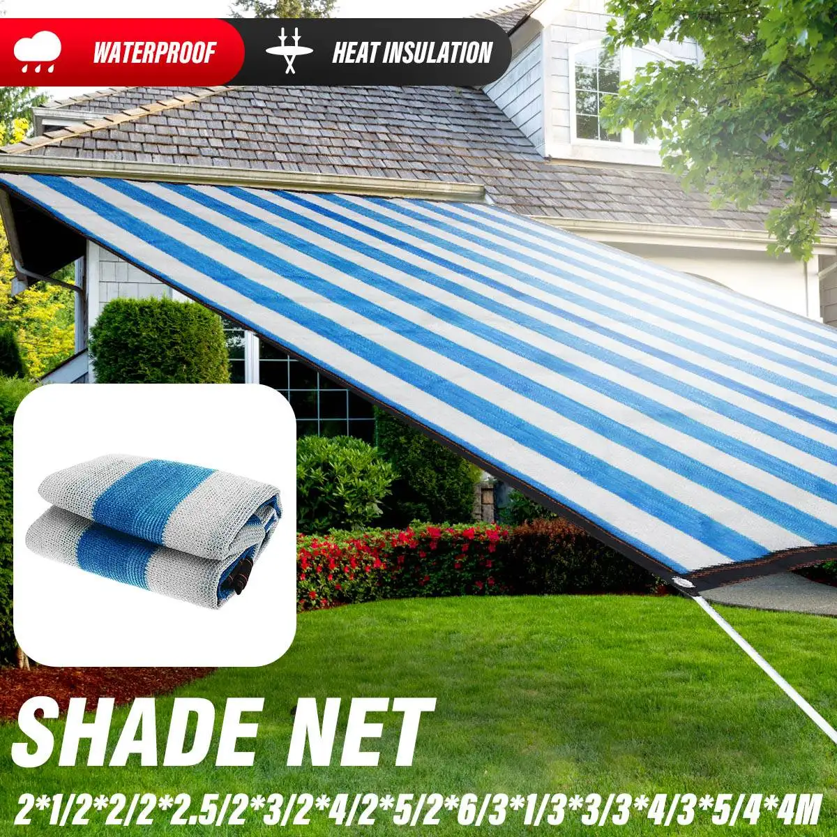 Greenhouse Covers Anti-UV Sunshade Net Sunscreen Cloth Car Sunblock Shade Cover 