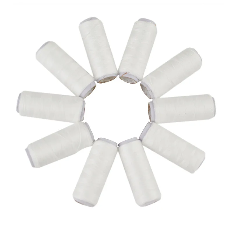 

10pcs White Sewing Thread Polyester For Clothing Fabric Thread Set Strong Durable Sewing Threads For Hand Machines Accessories
