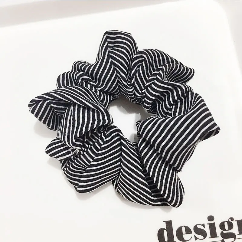 New Women Large Intestine Hair Headwear Fashion Ponytail Holder Dots Scrunchies Pack Hair Ties Elastics Hair Bands for Girls - Цвет: 1203A-6