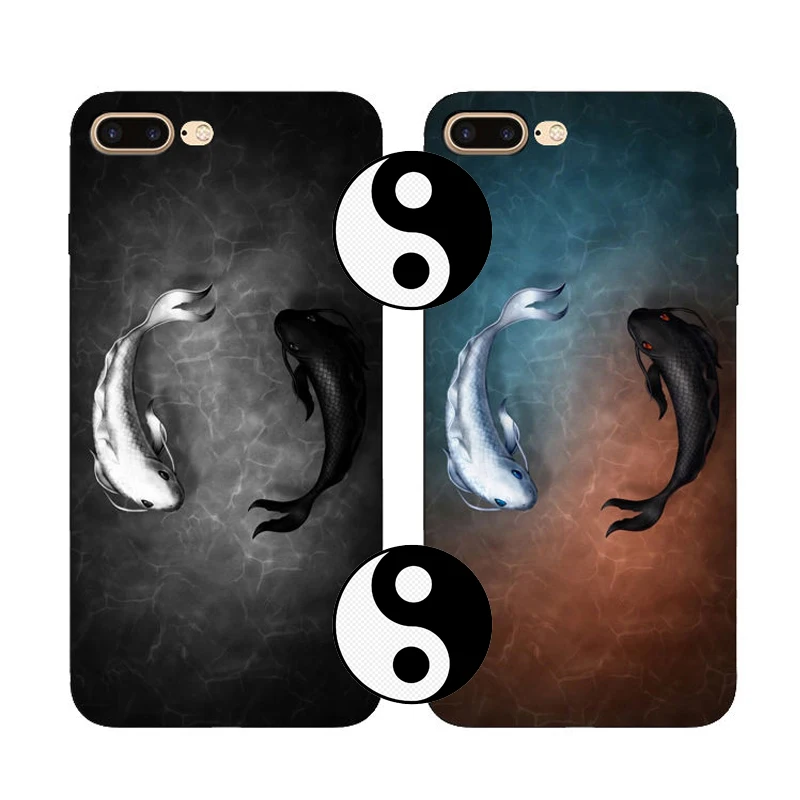 

TaiChi YinYang Black White Fish Pattern Soft Silicone Phone Case For iPhone 11 PRO MAX X XR XS 8 6 7 Plus Back Cover Khushi