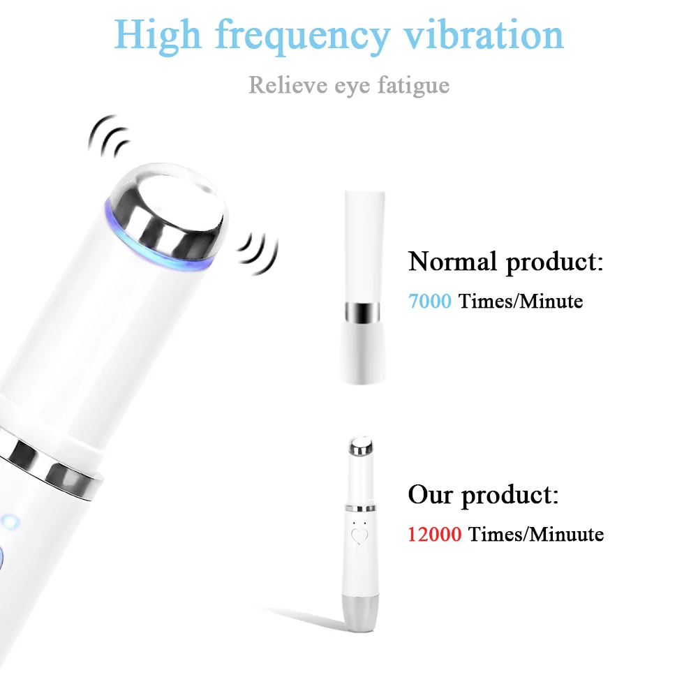 Dispositivo de Massagem Cuidados com a Pele Olhos Elétricos Labial Negativo Fóton Terapia Rugas Remoção Anti-envelhecimento Lábio Olho Massagem Caneta Calma & Íon 2 lábio olho massagem caneta calma cuidados com a pele