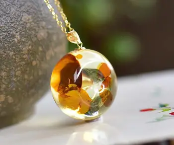 

Rare Natural Piebald Amber Flower Inclusion Rare Retangle Pendant 21x13mm Gemstone Fashion Stone Women Crystal Healing AAAAA