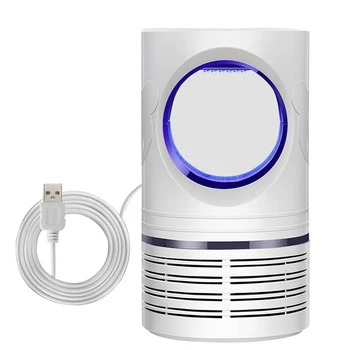 

For Bedroom Insect Trap Electric Pest Control Removable Box Safe USB Powered Quiet Energy Saving 8LED Uv Mosquito Killer Lamp