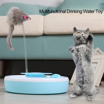 

Interactive Cat Toys Roller, Spring Cat Toys with Kitten Tracks, Pet Toy with Moving Balls Teaser Mouse Exercise