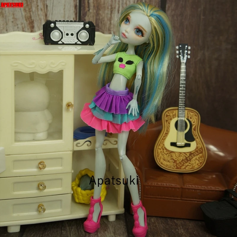 Ropa de moda para muñecas Monster High, accesorios para muñecas, Top corto  verde, vestido de tutú colorido para MH, trajes para muñecas 1/6, juguetes  para niños|Muñecas| - AliExpress