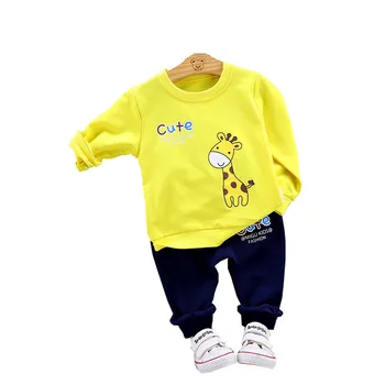 

New Spring Autumn Children Boys Girls Cartoon Clothes Baby Cotton T-shirt Pants 2 Pcs Sets Toddler Fashion Tracksuits