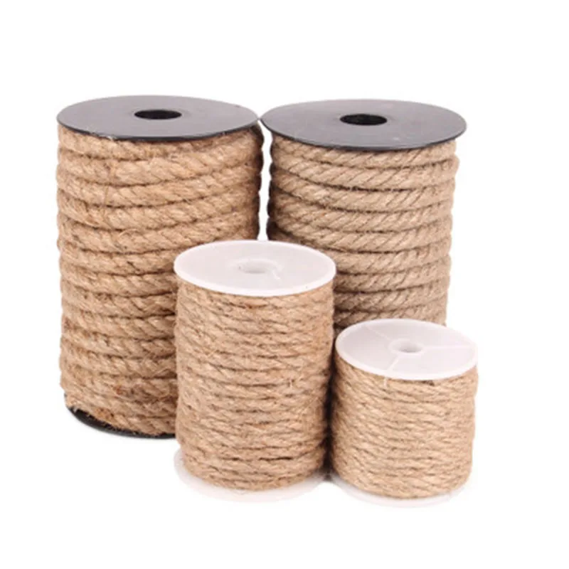 10M Natural Brown Sisal Rope For Cat Climbing Frame DIY Hand-Made Jute Rope Lamp Decoration Rope Binding Hemp Ropes Packaging 10M Natural Brown Sisal Rope For Cat Climbing Frame DIY Hand-Made Jute Rope Lamp Decoration Rope Binding Hemp Ropes Packaging