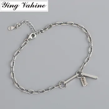 

ying Vahine 100% 925 Sterling Silver Geometric Element Charm Bracelet for Women
