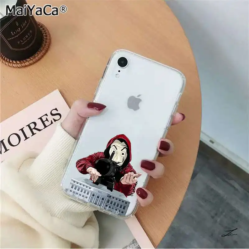 MaiYaCa La Casa de papel ТВ серии деньги Heist дом поделка-чехол для телефона для Apple iPhone 8 7 6S Plus X XS MAX 5 5S SE XR