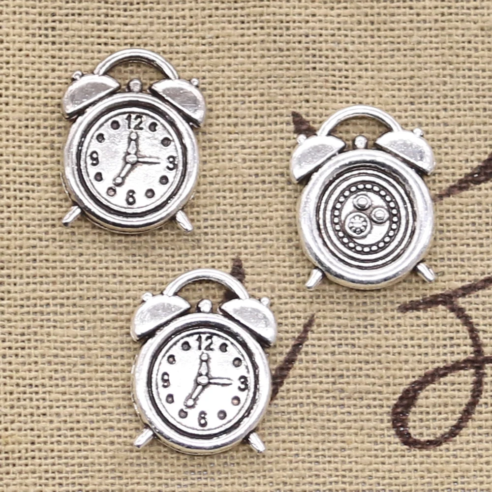 

25pcs Charms clock 17x13mm handmade Craft pendant making fit,Vintage Tibetan Silver Bronze,DIY for bracelet necklace