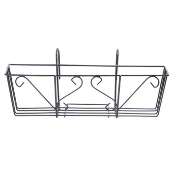 

1pc Iron Plant Stand Hanging Planter Pot Flowerpot Planter Wall Mounted Square Flower Rack Iron Metal Stand