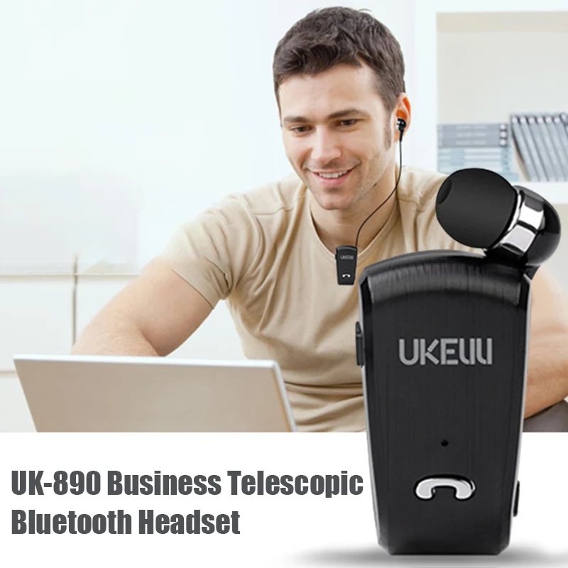 Wireless Retractable Bluetooth 4 0 Headset Smart One to Two Stereo Earphones NC99