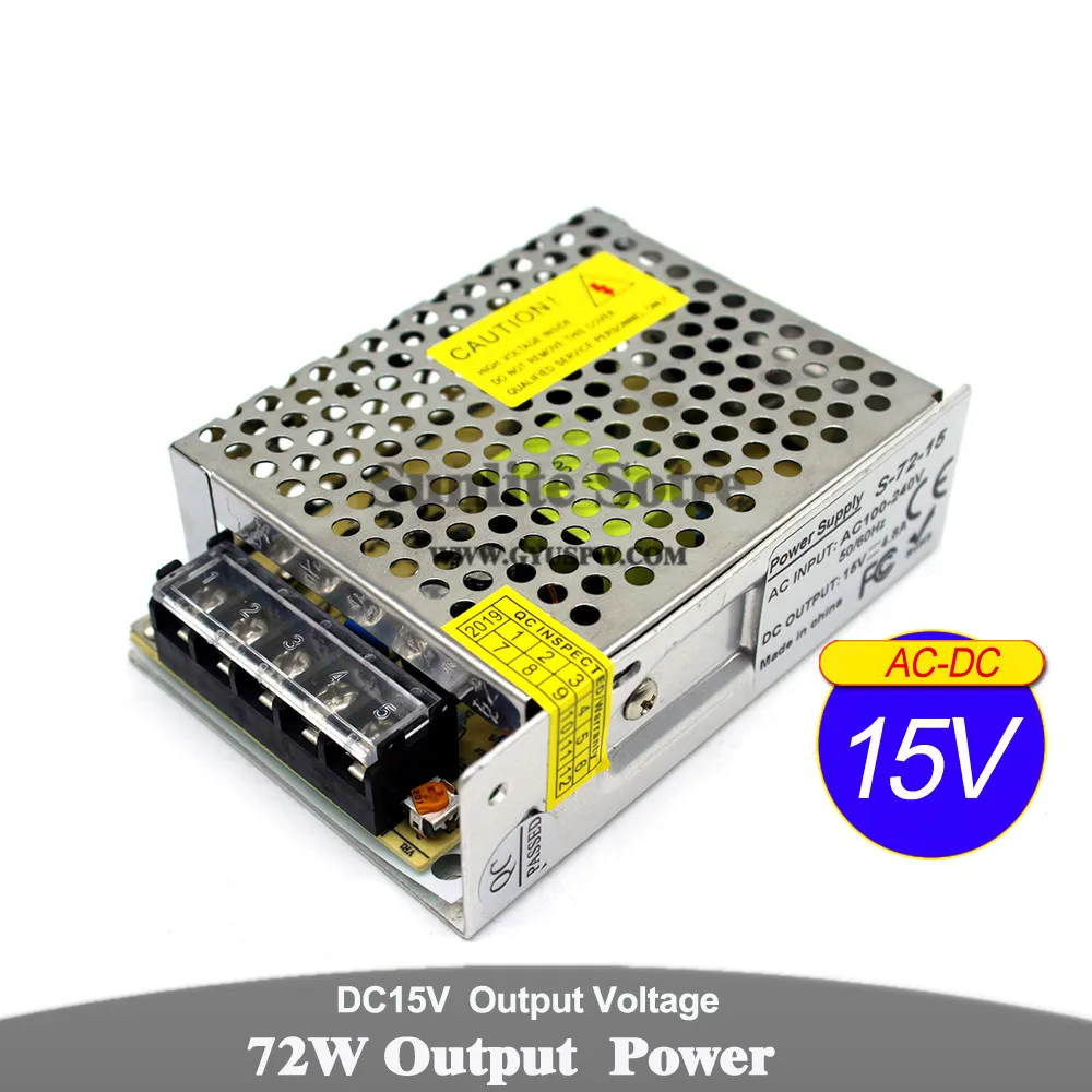 Источник питания DC 12V 15V 18V 24V 36V 48V 48W 60W 72W Трансформаторы освещения 110v 220v AC к DC12V DC24V DC36V DC48V SMPS для освещения