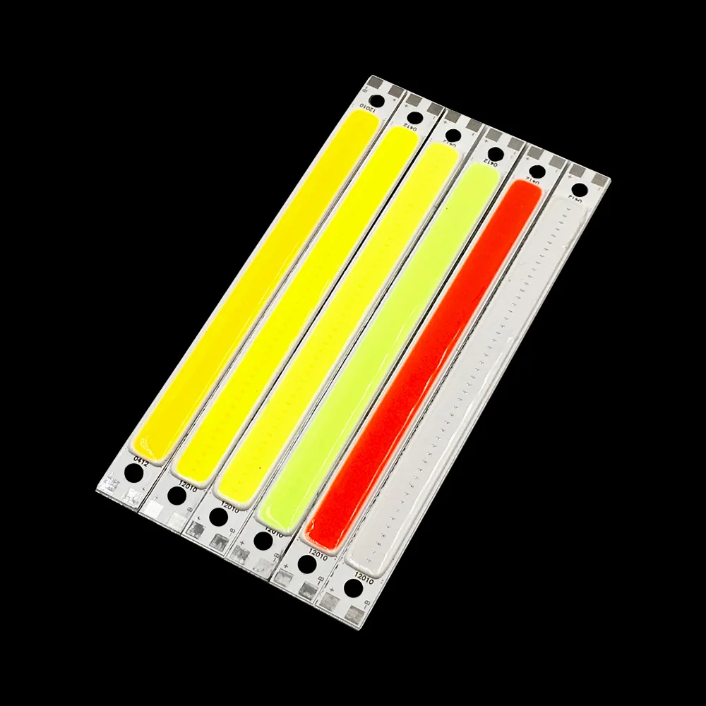 120 мм COB светодиодный ленточный светильник, светодиод зеленого, синего, красного, белого цвета, светодиодный светильник 10 Вт, 12 В, COB чип, лампа для DIY, светильник ing