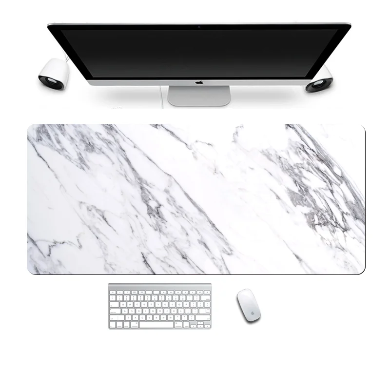 

Large Mouse Pad Big Computer Marble Gaming Mousepad Anti-slip Natural Rubber with Locking Edge Gaming Mouse Mat XXL Mause Pad