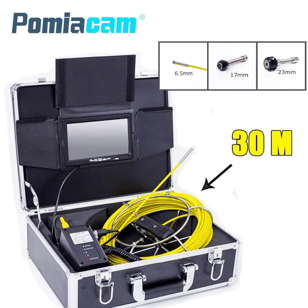 

WP70 30M/100ft Cable Underwater Duct Cleaning Tube Pipe Inspection Camera Drain Waterproof Pipe Sewer Camera