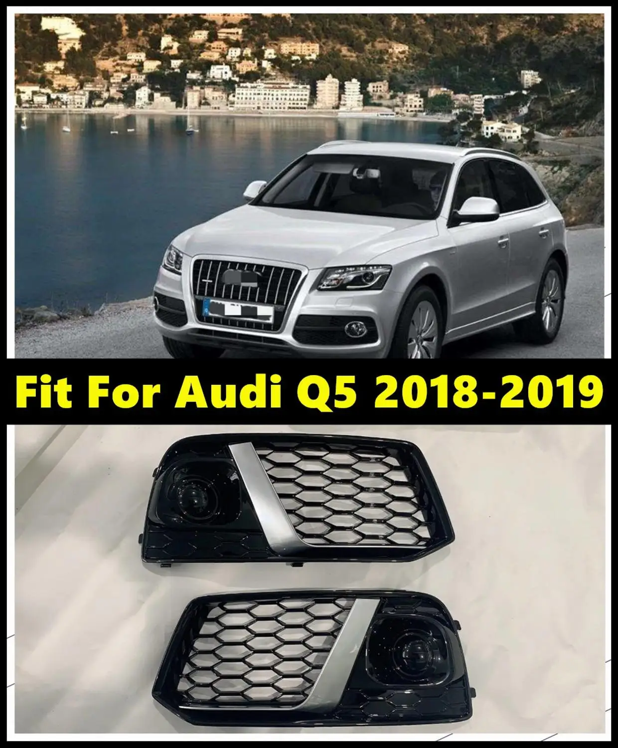 AUDI Q5 2008-2012 NEW FRONT BUMPER LOWER LIP SPOILER RIGHT O//S DRIVER