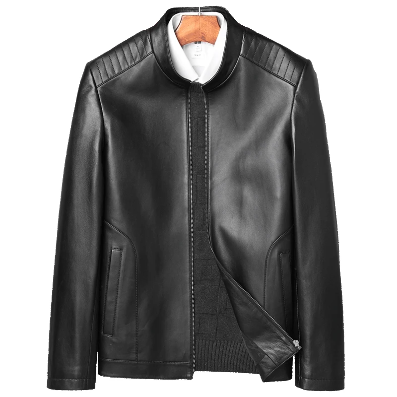 

New 2020 Genuine Leather Leather Clothing Men's Wear Sheep Skin Loose Coat Leisure Time Jacket Unlined Upper Garment