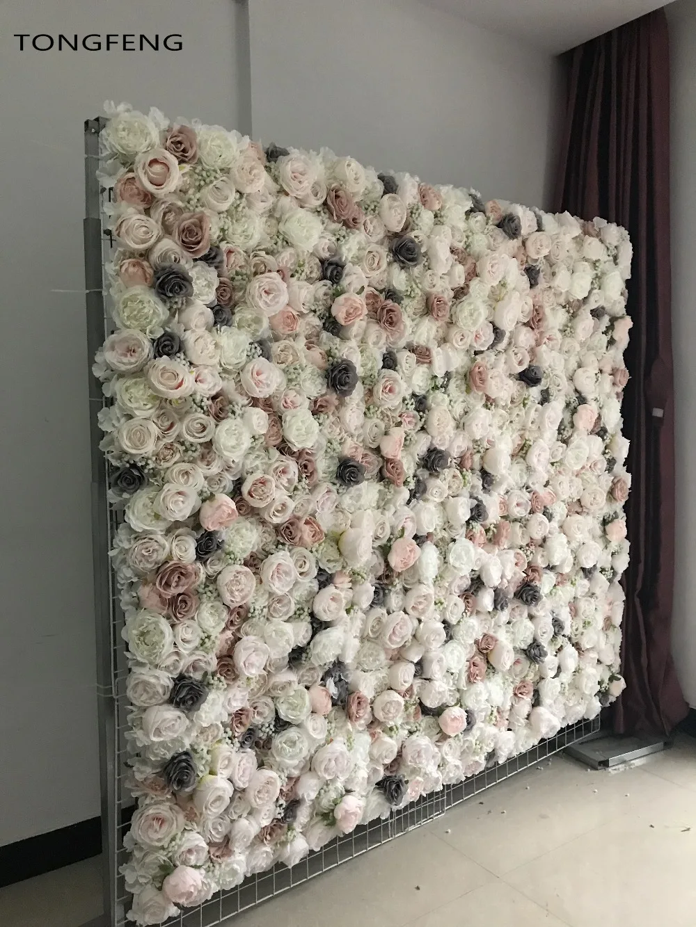 TONGFENG 10 шт./лот, искусственный шелк, роза, пион, 3D цветок, стена, свадебный фон, украшение, цветок, дорожка, украшение для свадебной сцены