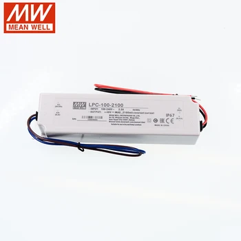 

LPC-100-2100 MEAN WELL Switching Power Supply 2100mA 24~48V DC 100W IP67 waterproof Meanwell LED driver 110V/220VAC Transformer