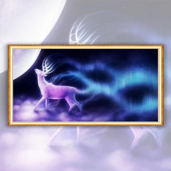 

Deer Moon Dream Full Display Square/Round Animal Diamond Embroidery 5D Diamond Painting Cross Stitch Rhinestone Picture Sets