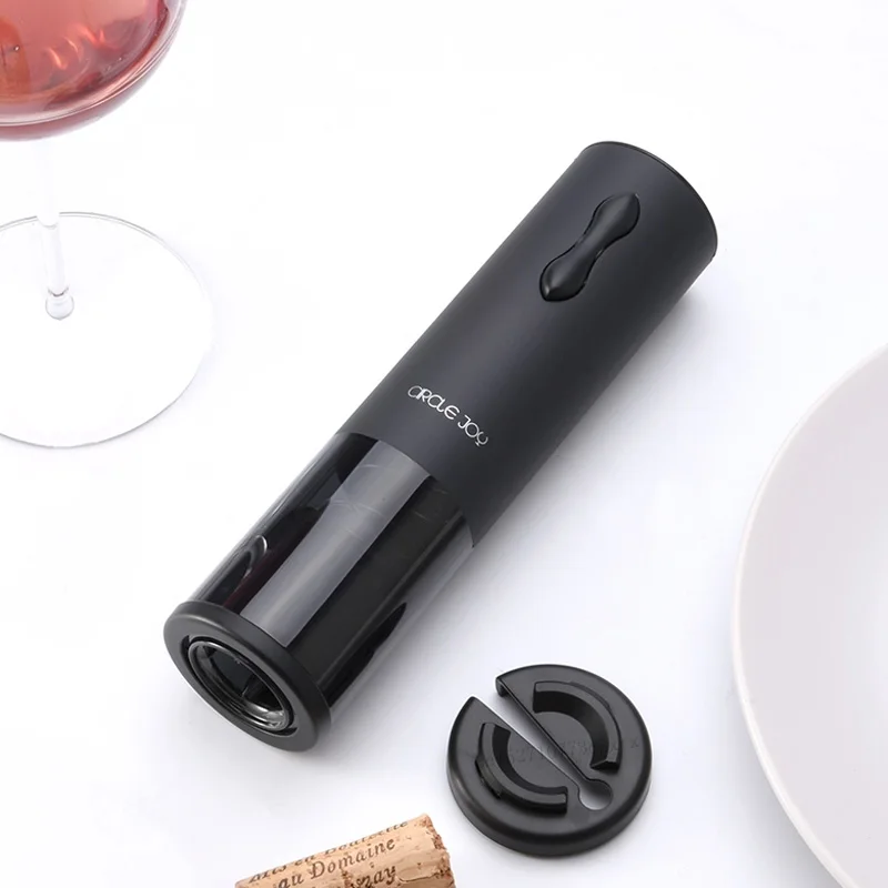 Xiao mi jia Circle Joy автоматический открывалка для бутылок красного вина Электрический штопор фольга резак пробковый инструмент для домашнего использования - Цвет: Black