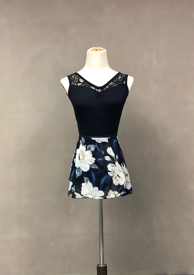 Ballet Apron Skirt Adult 2022 New Chiffon Flower Practice Leotard Dancing Wear Girls Floral Print Ballet Tutu Dancing Dress