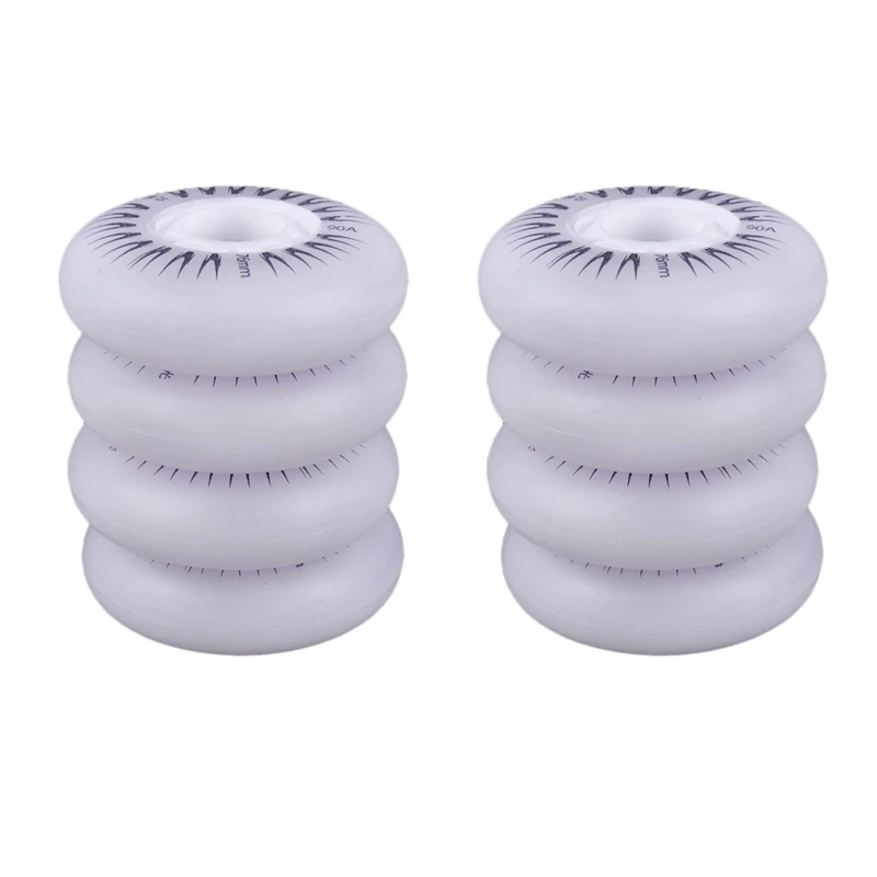 Ruedas de patín de velocidad, luces LED deslizantes, intermitentes, paquete de 8, 76mm