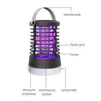 Electric Mosquito Killer Insect Fly Trap Mosquito Attractant Trap Control with Camping Lamp for Indoor Outdoor