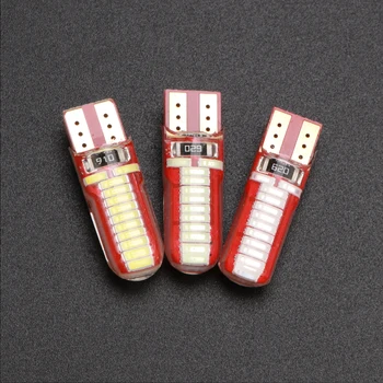 

4Pcs Silicone 12V W5W T10 194 LED 4014 Replacement Reverse Instrument Panel Lamp White Blue Bulbs For Clearance Lights