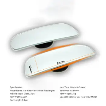 

2pcs Car Mirror 360 Degree Wide Angle Convex Blind Spot Mirror Parking Auto Motorcycle Rear View Adjustable Mirror Accessories