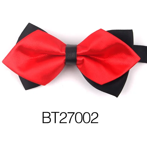 Острый галстук-бабочка для мужчин классический однотонный мужской и женский галстук-бабочка бизнес Свадебный бант взрослые мужские бабочки галстуки желтый красный галстук - Цвет: BT27002
