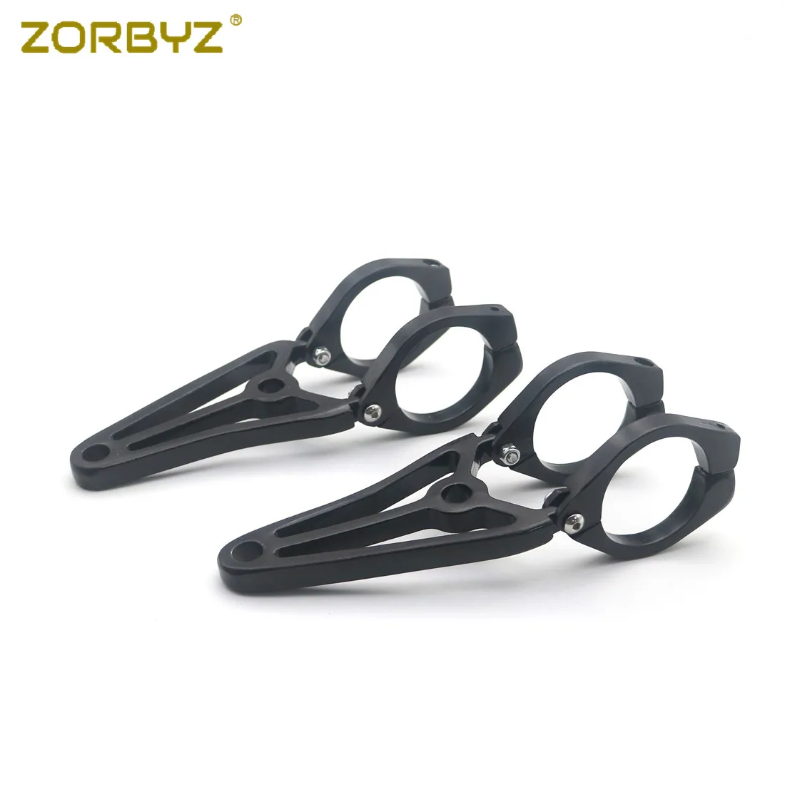 ZORBYZ 41 мм Универсальный мотоцикл черный металлический кронштейн, крепление для фары вилка поворотные сигнальные зажимы для Harley Honda Виктори на заказ