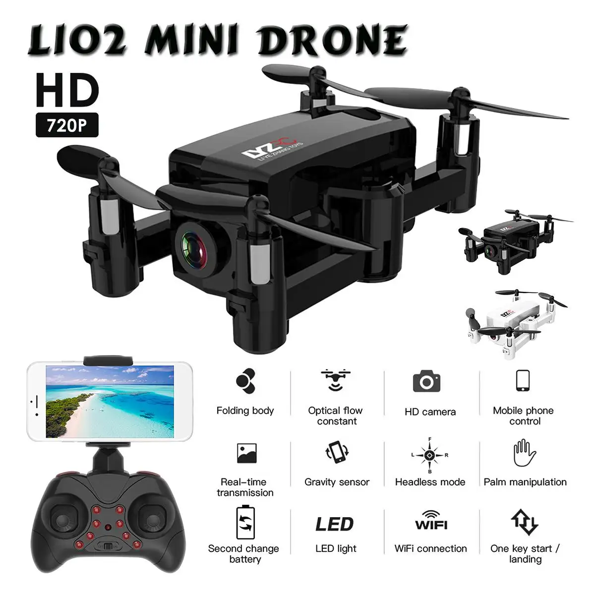 Мини Складной Радиоуправляемый Дрон HD камера Квадрокоптер L102 WiFi FPV Smart следующий складной карманный Дрон с камерой Радиоуправляемый Дрон батарея Дрон