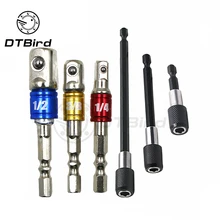 6 шт./компл. 1/" 3/8" 1/" стальная розетка адаптер шестигранный набор с хвостовиком с магнитным Удлинительный наконечник набор быстрые инструменты сверла