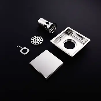 

Square Stainless Steel Bathroom Shower Room Floor Drain Hotel Invisible Deodorant Floor Drain