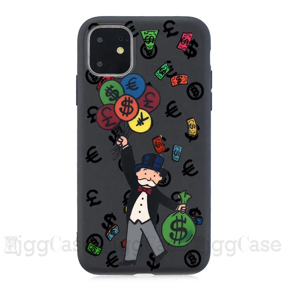 Мультяшный доллар Монополия Мягкий силиконовый чехол для iPhone 11 11 Pro Max X XR Xs Max 5S SE 6 7 8 Plus телефон coque fundas - Цвет: heise F4457