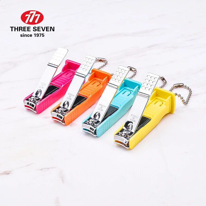 THREE SEVEN/777 Portable Nail Clippers Manicure Scissors Fingernail Cutters Pedicure Nail Tools Trimmers with Box M-Size