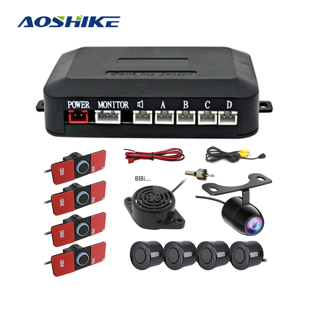 AOSHIKE автомобильный парковочный сенсор 4 Senors парктроник для DVR Cam / Mulit Monitor Disaplay Parking