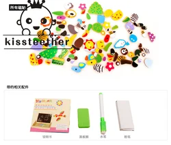 Kidether novo jogo de madeira das crianças puzzle magnético animal multifuncional quebra cabeça magnética placa de brinquedo educacional caixa