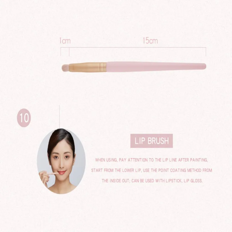 10 шт. набор кистей для макияжа, кисть для пудры, основы, румяна, кисть для растушевки теней, губ, косметика, красота, кисти для макияжа, инструмент